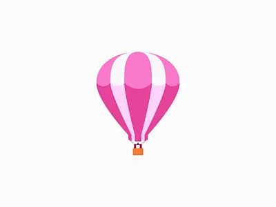 Hot Air Balloon 3d adobe illustrator balloon daily design digital art flight hot air balloon illustration minimal pink vector