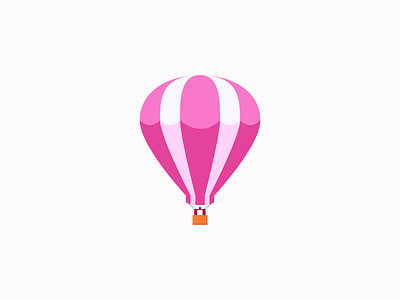 Hot Air Balloon 3d adobe illustrator balloon daily design digital art flight hot air balloon illustration minimal pink vector