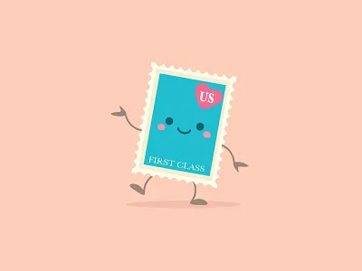 Stamp adobe illustrator character design cute illustration jerrod maruyama kawaii vector