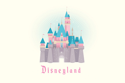 Disneyland Castle adobe illustrator cute design disney disneyland illustration jerrod maruyama kawaii logo vector