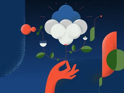 cotton cotton editorial illustration flat flower flower illustration flowers hand illustration minimal vector