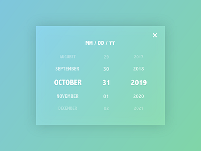 Daily UI 080 Date Picker adobe adobe xd adobexd dailyui dailyuichallenge data data picker day design illustration illustrator month ui user experience user interface ux vector year
