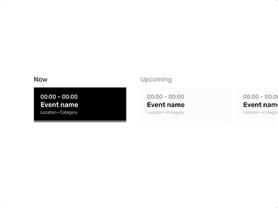 Personal Dashboard – Calendar Events calendar component dashboard design system event product ui