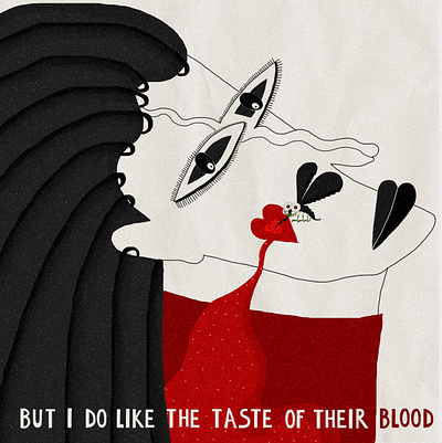 Mosquito confession girl graphic design illustration mosquito