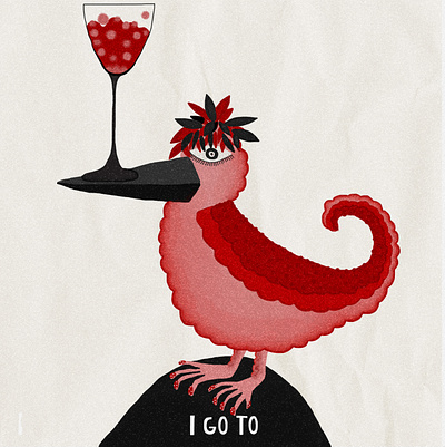 summer confession bird illustraion pink summertime