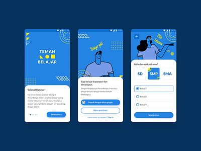 E-Learning App - Onboarding clean design flat illustration learning app learning platform mobile app mobile design mockup ui uidesign