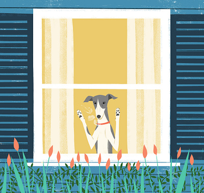 Dog digital dog editorial folioart illustration sam kalda