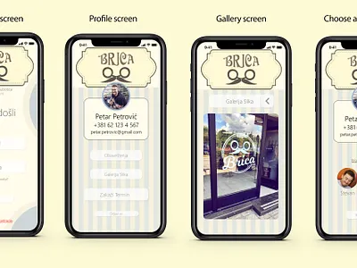 UI/UX Design for a barber appointment adobe xd application branding design figma illustration minimal ui ui design ux ux design