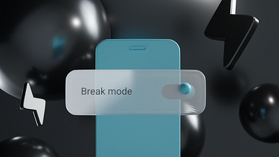 Break mode: ON 3d 3d art abstract blender blender3d holiday iphone model modeling notification notifications shape sphere switch