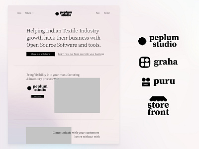 ( WIP ) Peplum Studio agency app b2b b2b website branding crm design erp india logo payroll smb ux web app design