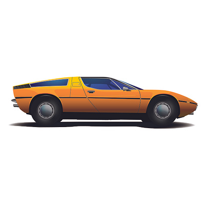 Maserati Bora art clean design digital art graphic design icon illustration illustrator vector