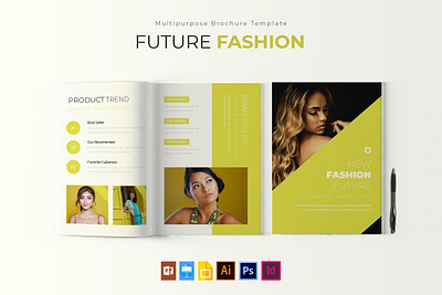 Future Fashion | Brochure Template branding brochure brochure design business catalogue clean download elegant fashion free indesign magazine modern portfolio template