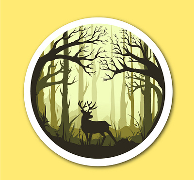 Woods design forest illustraion illustration imagination nature