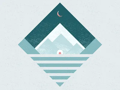 Ada Blackjack alone arctic design horizon ice illustration mountains snow vector wacom