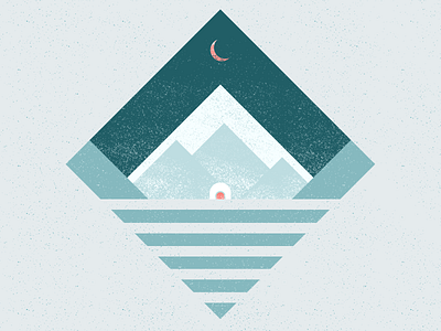 Ada Blackjack alone arctic design horizon ice illustration mountains snow vector wacom