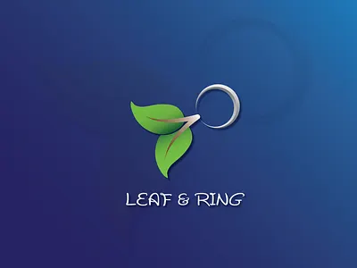 LEAF AND RING design icon illustration logo