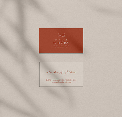 Dr Kendra O'Hora Business Cards + Brand Identity Design brand design brand identity branding business card graphic design logo logo design small business