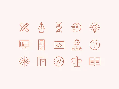Services Icons branding design graphic design icon icons illustration lines logo simple vector