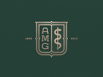 AMG branding coat of arms design green health illustration logo logotype mark medicine shield vector