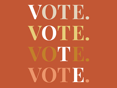 VOTE! boho branding creative design graphic design illustration typography