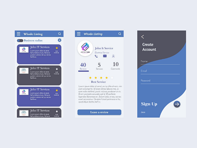 Review app adobe xd ui design signup ux