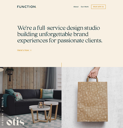 Function Website Homepage Banner agency branding brand identity branding graphic design small business web design web design agency webdesign website design