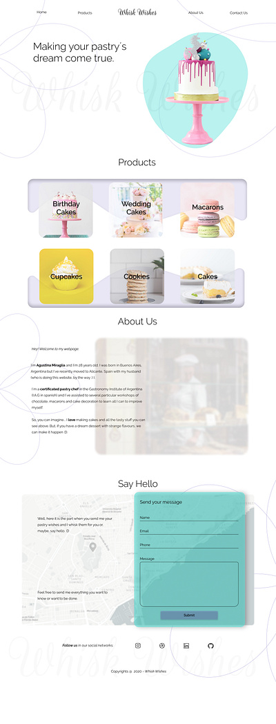 Pastry Web Design pastry pastry chef ui web