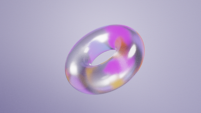 Reflected glass test 3d blender blender3d cyclesrender donut experiment glass graphic styleframe test