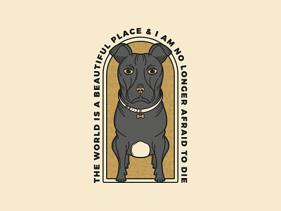 The World Is A Beautiful Place T-Shirt Design band band merch band merchandise dog dogs emo illustration merch merchandise post rock pup puppy staffy t shirt t shirt design the world is the world is a beautiful place twiabp