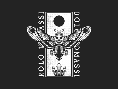 Rolo Tomassi T-Shirt Design band band merch band merchandise brighton crystal crystals death death moth illustration leeds merch merchandise merchandise design moth rolo tomassi skull skulls star t shirt t shirt design