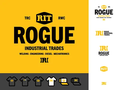 Rogue Industrial Trades Identity - Direction 1 brand identity branding identity design industrial logo lettermark logo logo design symbol trademark