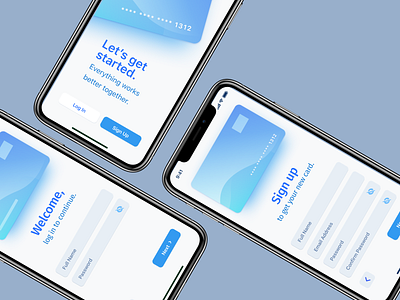 Sign Up Form - mobile screens banking design figma finance mobile design ui