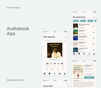 Audiobook App | UX/UI Design app app design application audiobook clean clean ui design minimalist mobile mobile app mobile app design mobile design mobile ui sketchapp ui uidesign uiux ux uxdesign vintage