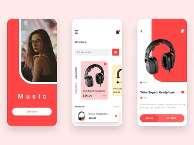 Headphone E-Commerce App UI e commerce redesign uidesign uiux