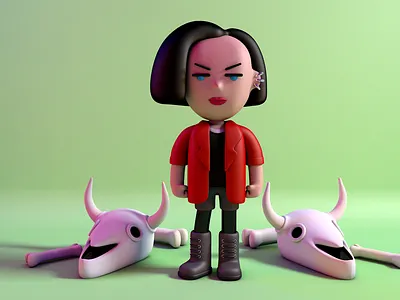 Jane Lane 90 90s c4d cartoon cartoon character character characterdesign cinema4d daria daria mtv dariamtv jane janelane lane mtv render