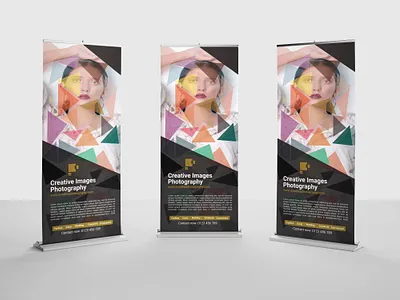 Photography Roll-Up Banner Template cover image model photography mordern new photography roll up banner professional banner simple stylish model ui unique ux
