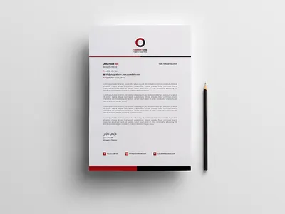 Corporate Letterhead Template brand identity corporate corporate letterhead design illustration image mockup mordern new resume simple stationary ui unique ux