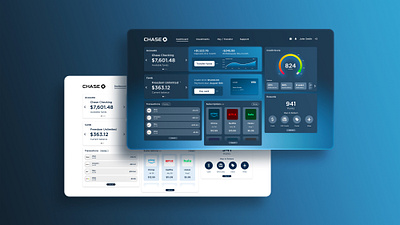Chase Dashboard UI Redesign app bank banking design interaction profile ux web website