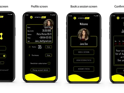 UI/UX Design for a stretch studio adobe xd animation application branding design typography ui ui design ux ux design
