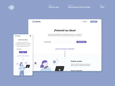 Cafecito App. Rebranding & UX/UI Design. app branding color experience identity interface ui ux webdesign