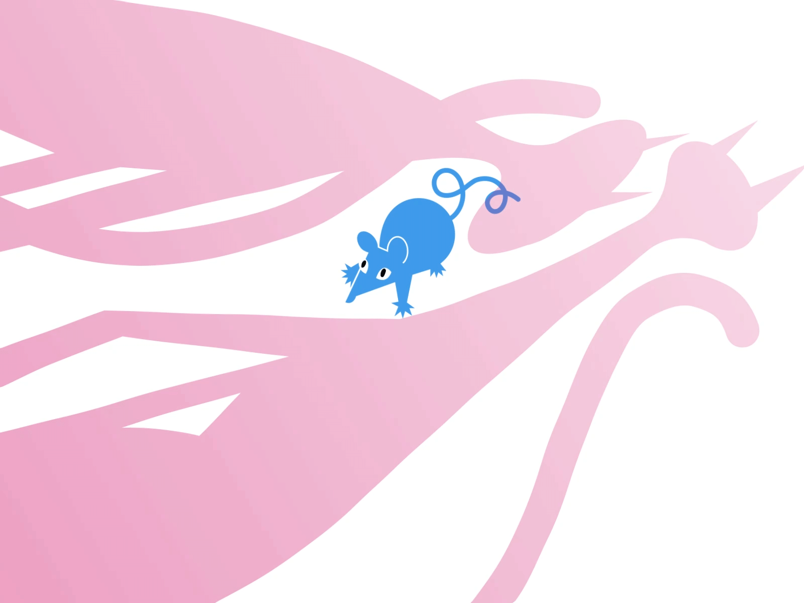 Who's here? aftereffects animal art animation cats character color danger digital flat gif illustration mouse pets shadows vector