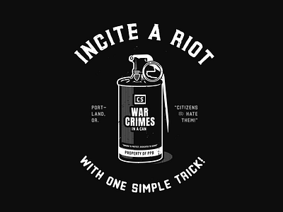 War Crimes adobe illustrator black and white branding design distressed distressedunrest graphic design grungy illustration logo personal brand police politics portland