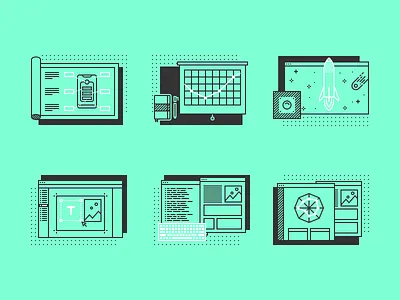 Design Process Icons design process figma icons illustrations line icons vector