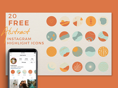 Abstract Instagram Highlight Covers abstract free freebie highlight covers instagram jpg social media