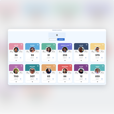 Pokino Scoreboard family game game ui interface design pokino scoreboard ui uidesign user interface ux
