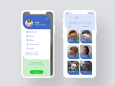 Dating app #2 app application dating datingapp ui uidesign ux uxdesign uxui