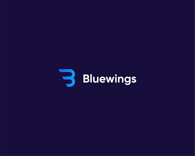 Bluewings branding idenity logo mark