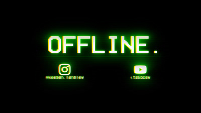 Offline Banner for itsGoosy branding design glitch graphic design logo retro retrowave terminal terminal design twitch twitch.tv vaporwave