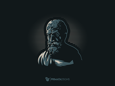 Epicurus design dribbble epicuro greek illustration logo philosopher philosophy sport logo vector vector art vector artwork