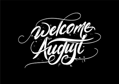 Welcome August affinity designer design handlettering illustration lettering typography